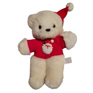 1988 Rare Vintage Lemonwood Asia Ltd White Bear w/Shirt Plush Stuffed Animal